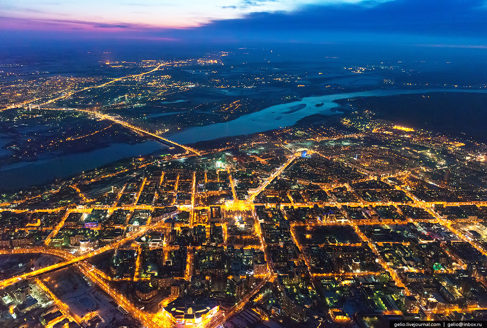 Новосибирск с вертолета