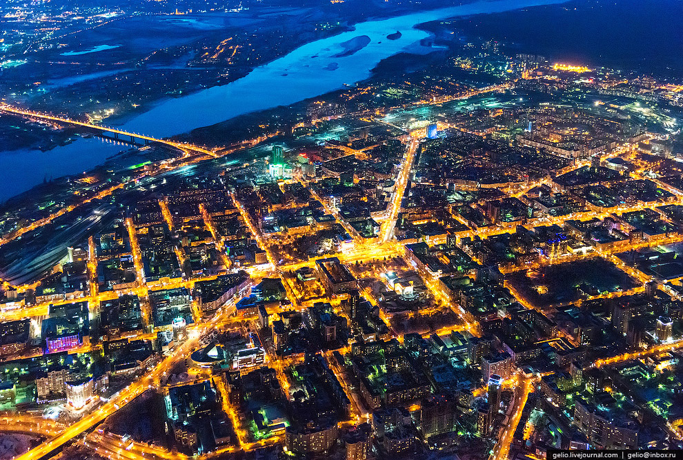 Новосибирск с вертолета