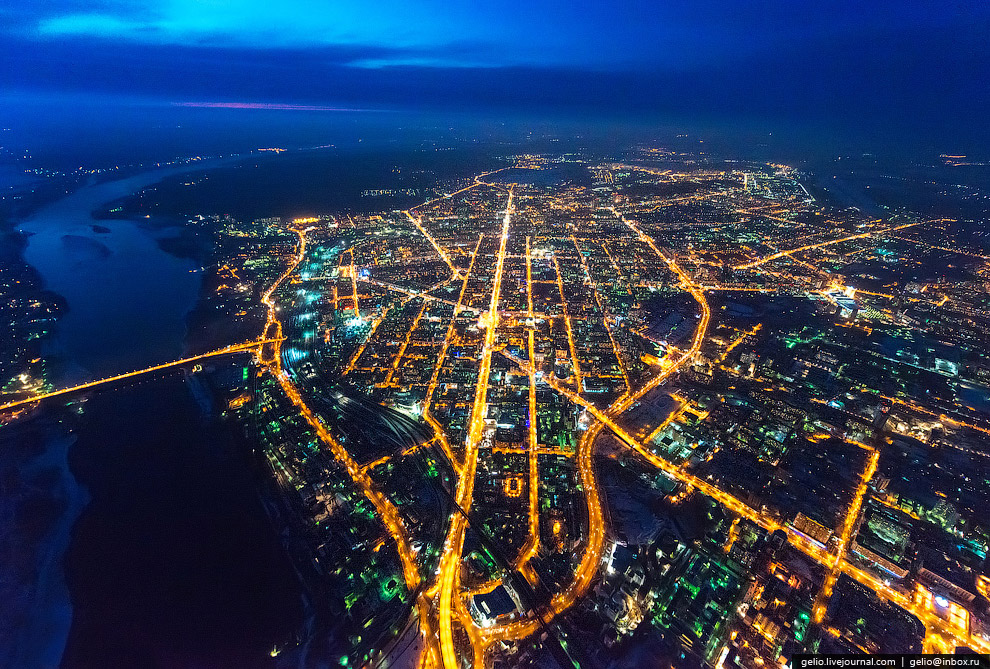 Новосибирск с вертолета