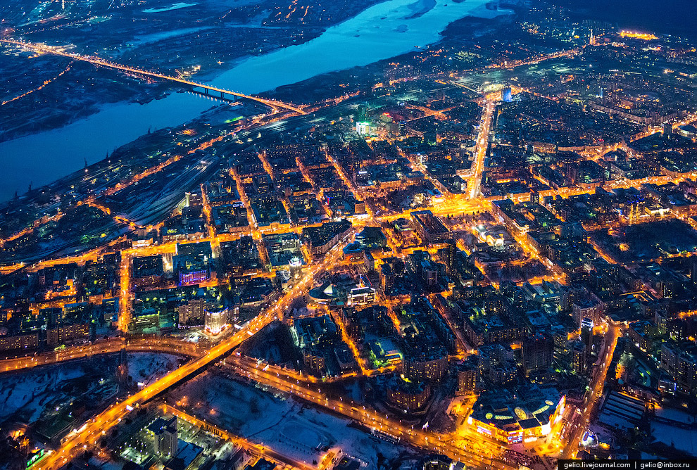 Новосибирск с вертолета