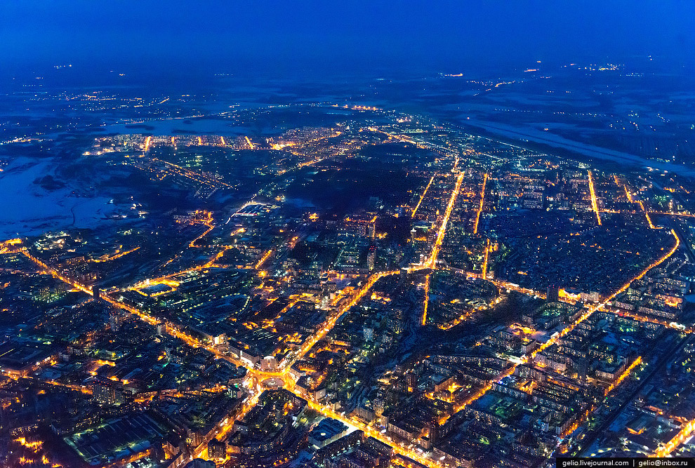 Новосибирск с вертолета