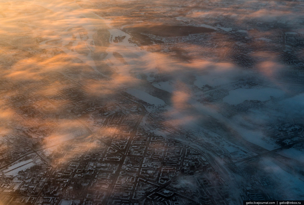 Новосибирск с вертолета