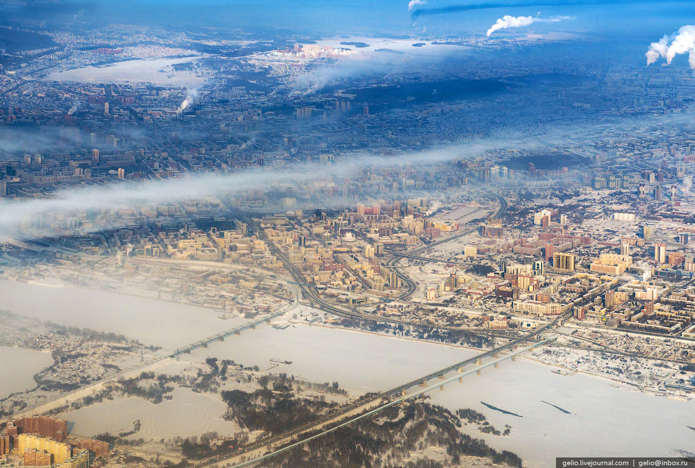 Новосибирск с вертолета