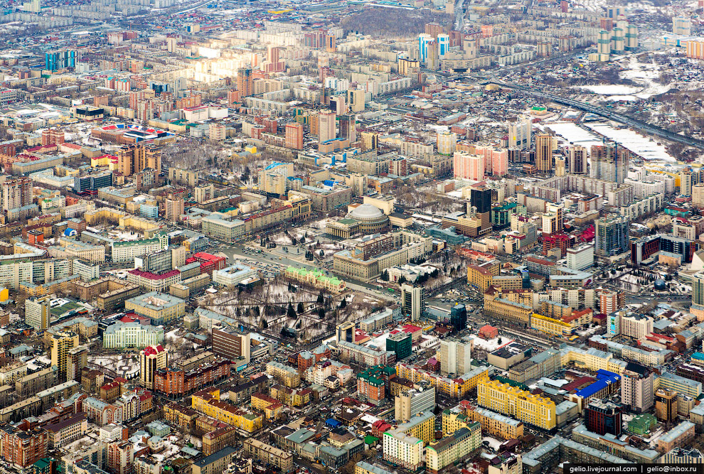 Новосибирск с вертолета