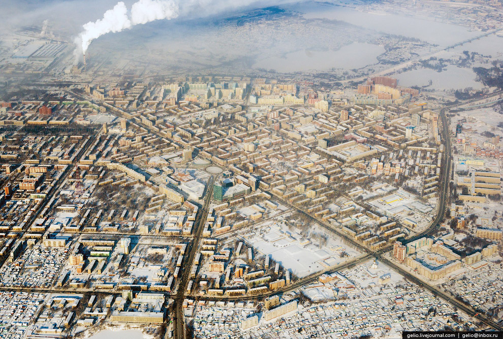 Новосибирск с вертолета