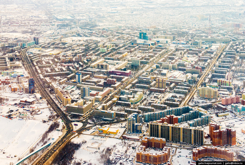 Новосибирск с вертолета