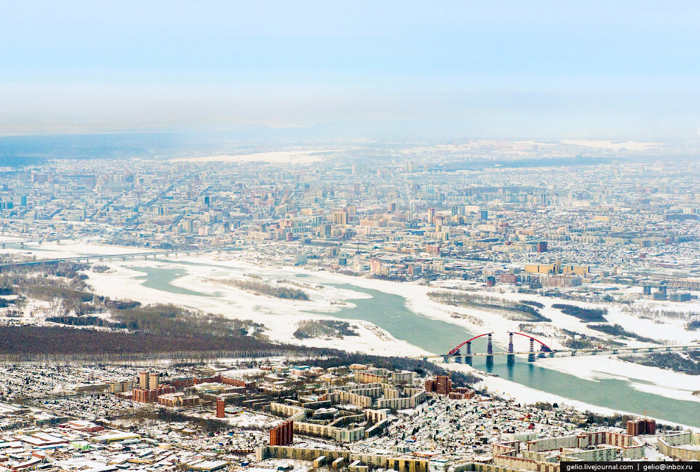 Новосибирск с вертолета