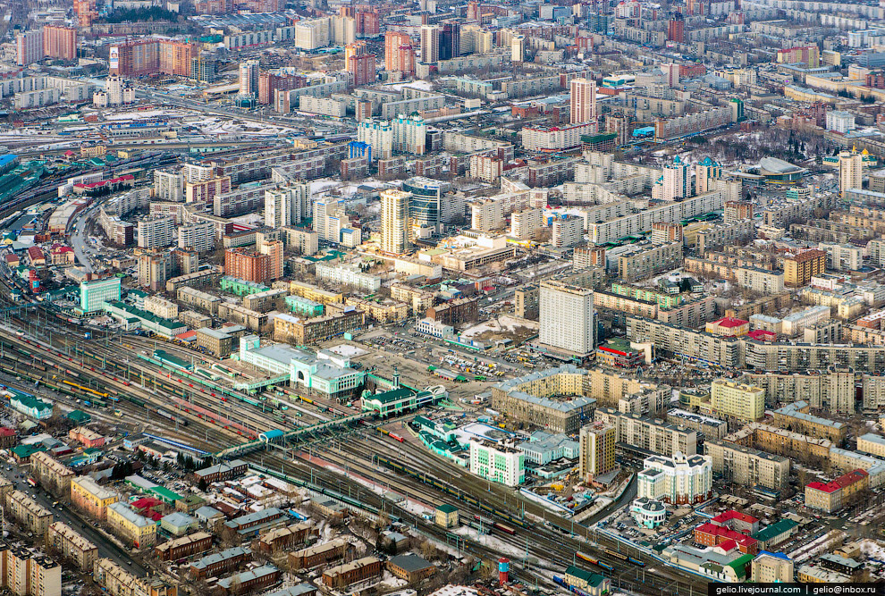 Новосибирск с вертолета