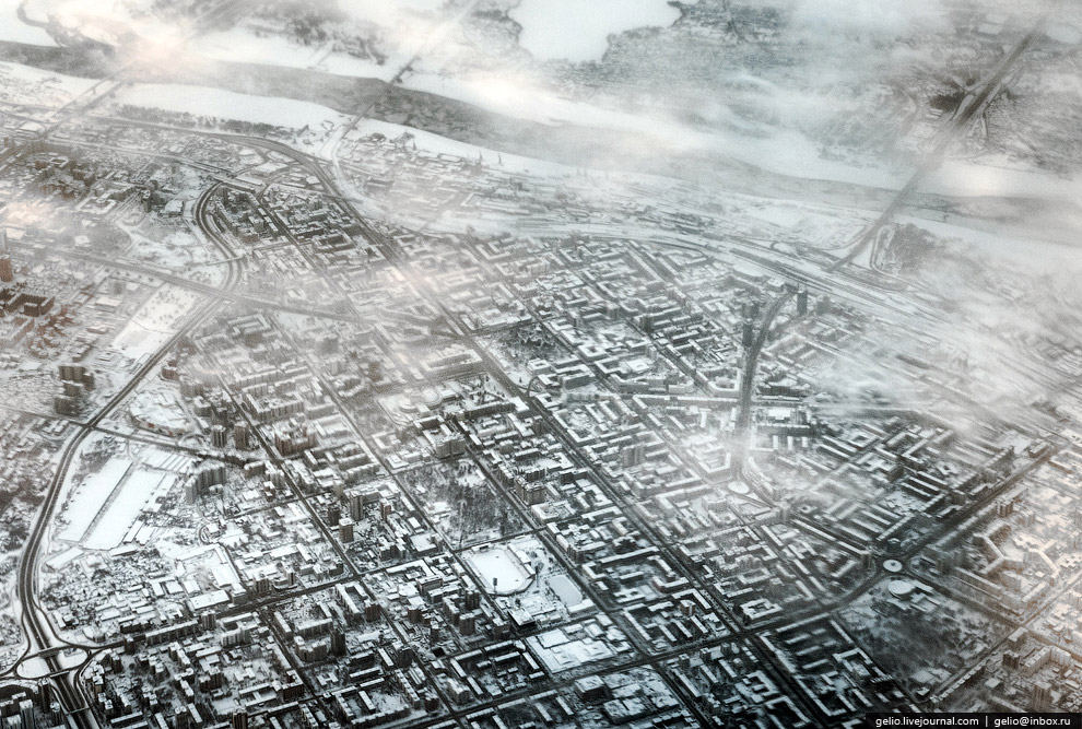 Новосибирск с вертолета