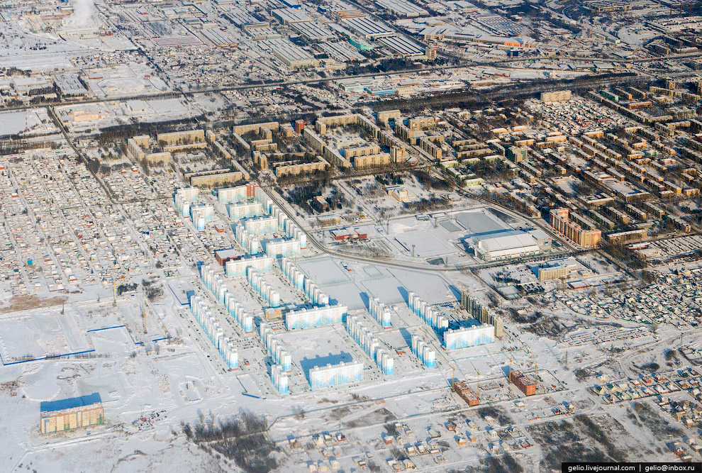 Новосибирск с вертолета