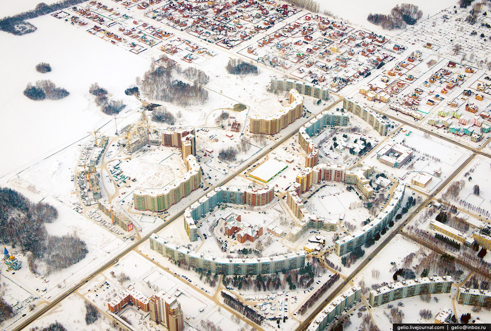 Новосибирск с вертолета