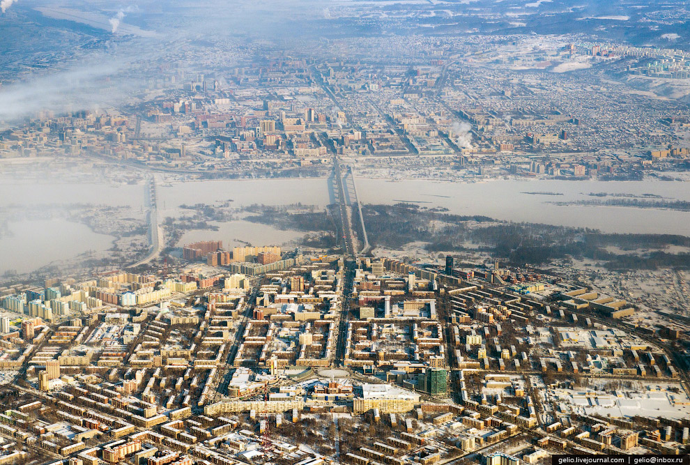 Новосибирск с вертолета