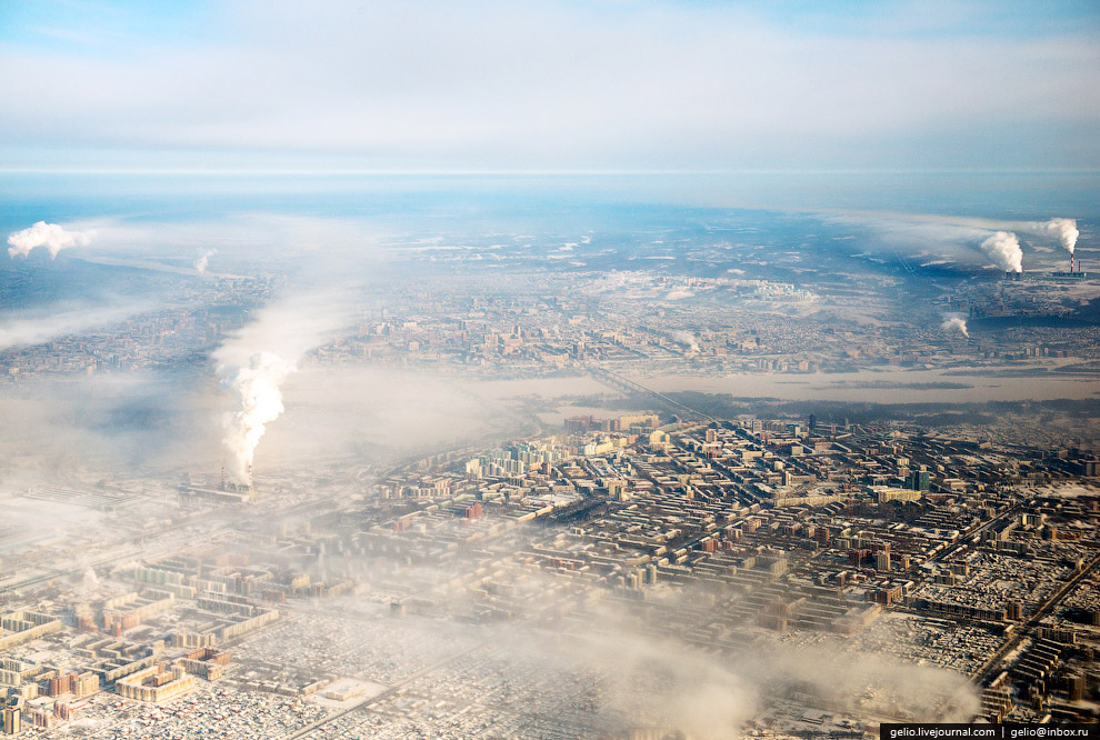 Новосибирск с вертолета