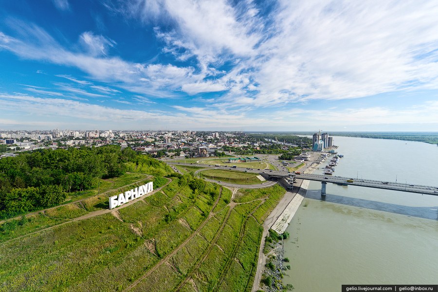 Виды Барнаула с вертолета