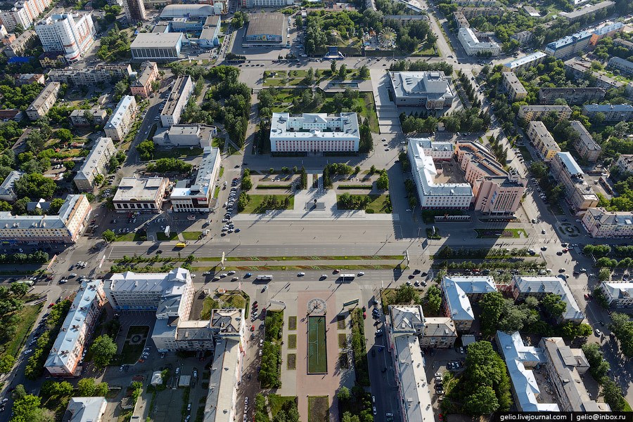 Виды Барнаула с вертолета
