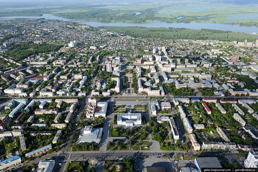 Виды Барнаула с вертолета