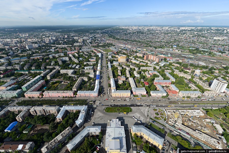 Виды Барнаула с вертолета