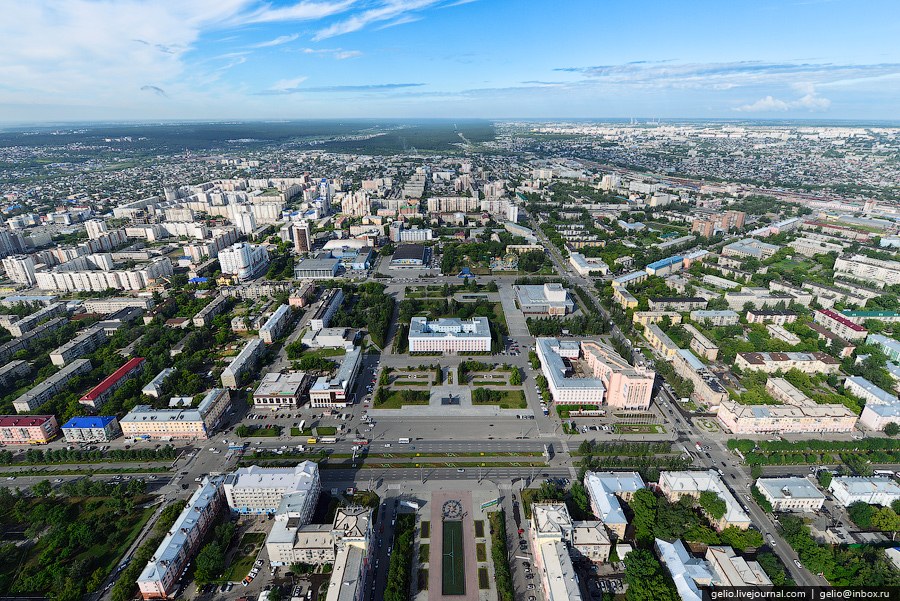Виды Барнаула с вертолета