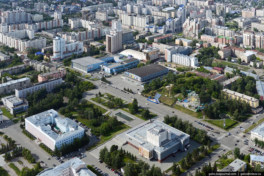 Виды Барнаула с вертолета