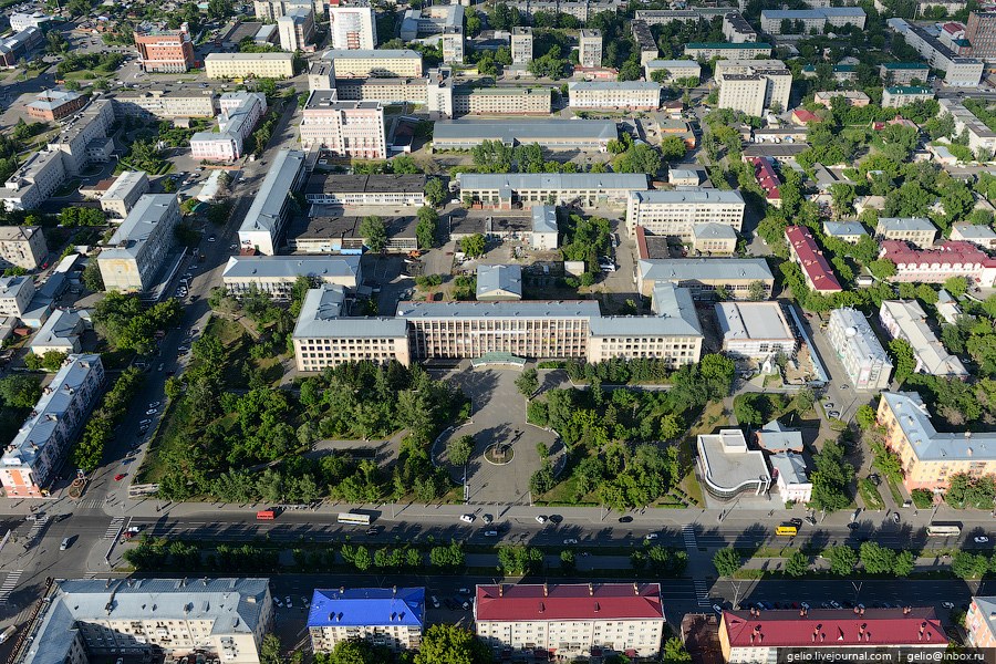 Виды Барнаула с вертолета