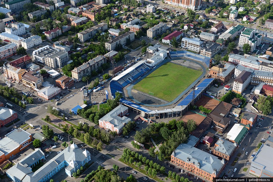 Виды Барнаула с вертолета