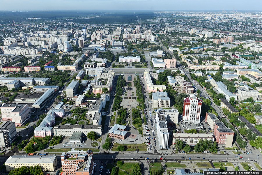 Виды Барнаула с вертолета