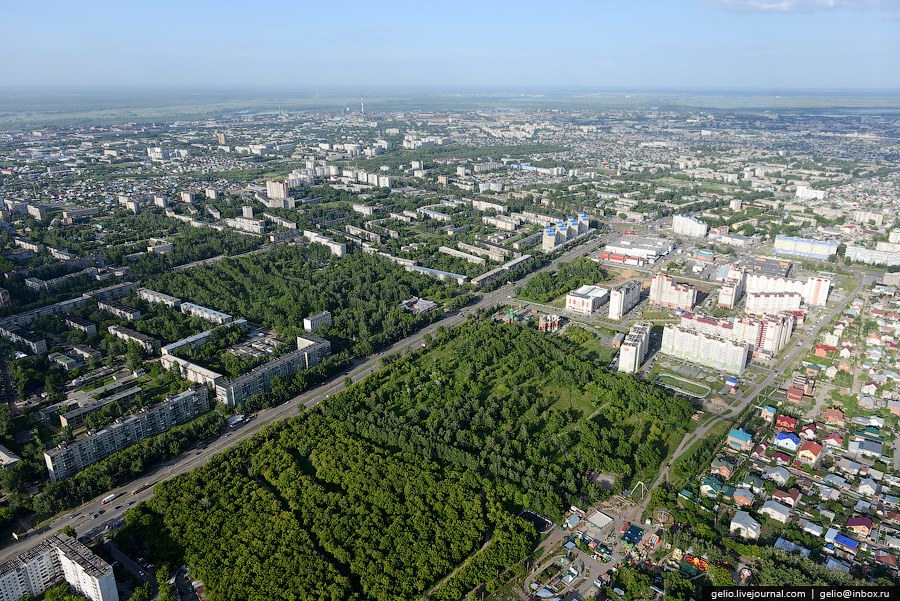 Виды Барнаула с вертолета