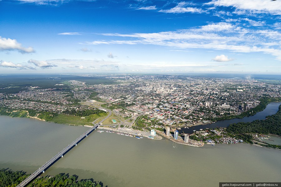 Виды Барнаула с вертолета