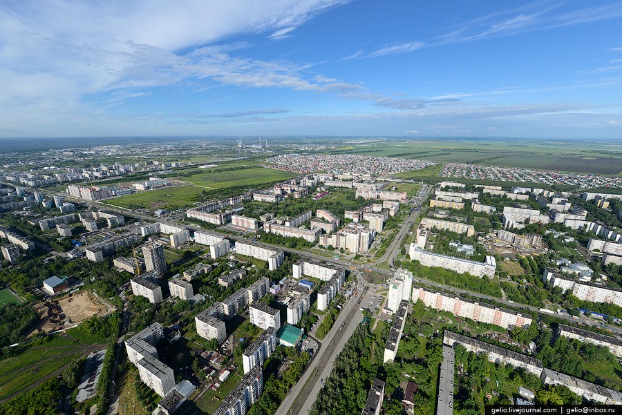 Виды Барнаула с вертолета