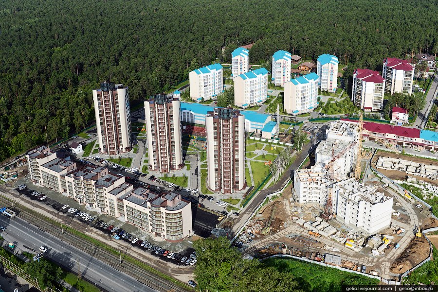 Виды Барнаула с вертолета