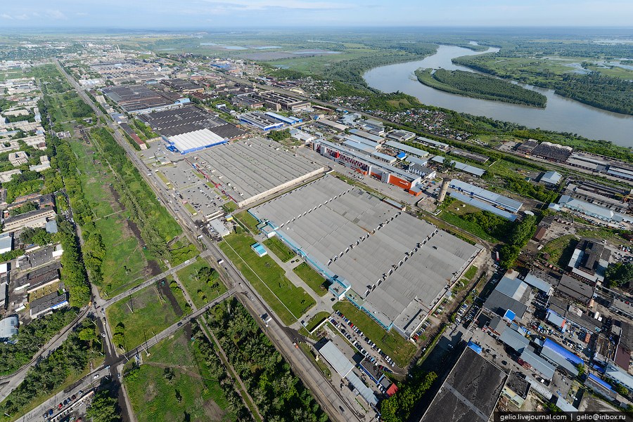 Виды Барнаула с вертолета