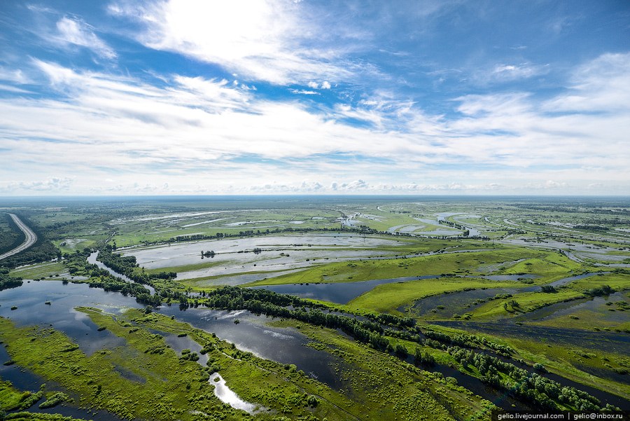 Виды Барнаула с вертолета