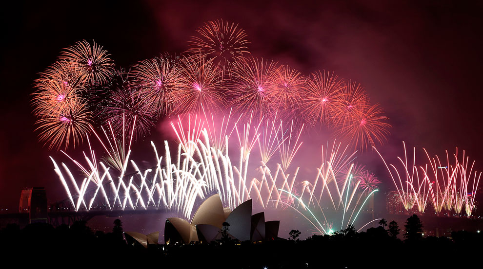 Встреча Нового года 2014 по всему миру