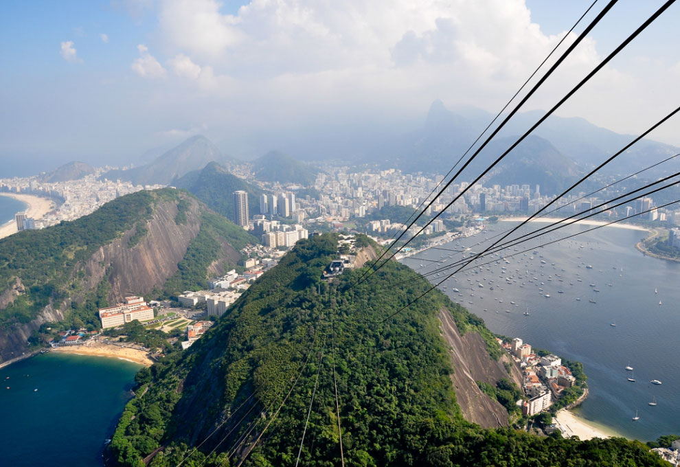 Сахарная Голова и Рио-де-Жанейро с высоты