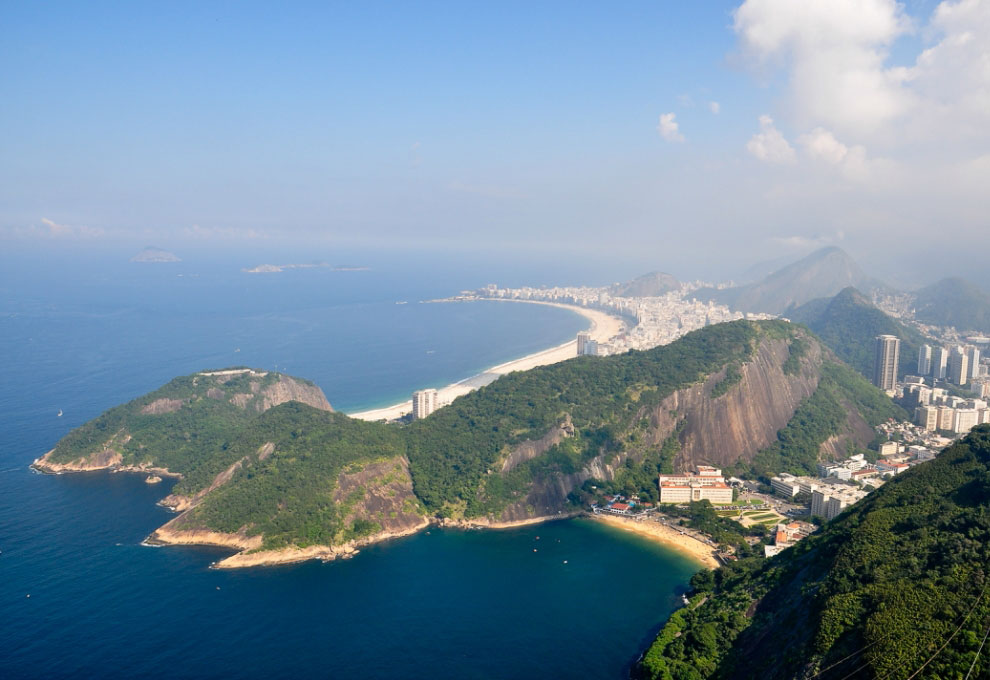 Сахарная Голова и Рио-де-Жанейро с высоты