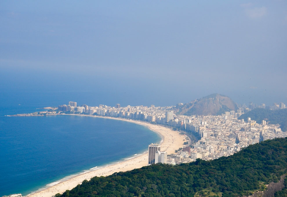 Сахарная Голова и Рио-де-Жанейро с высоты