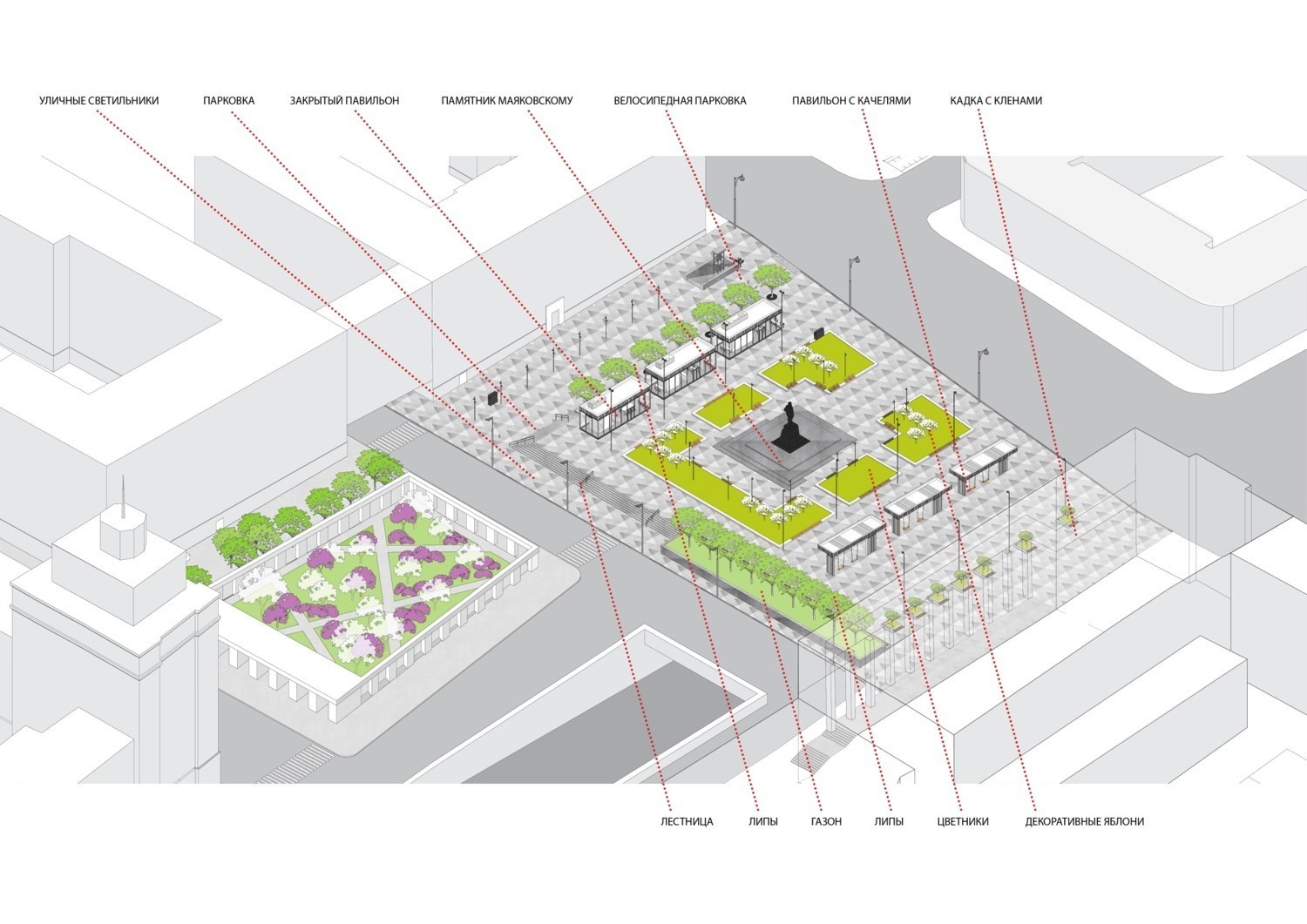 Проект Триумфальной площади в Москве от Buromoscow и её реконструкция Проект Триумфальной площади в Москве от Buromoscow и её реконструкция