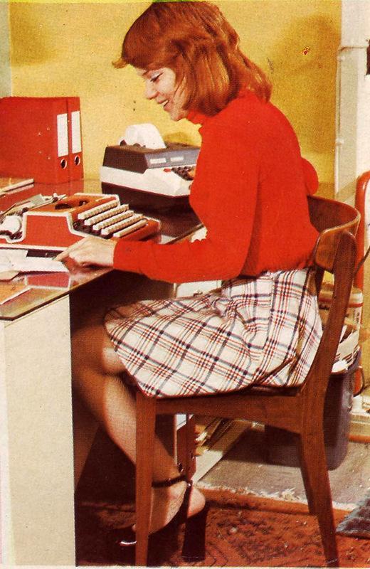 Ретро офисные работницы (60 фото)