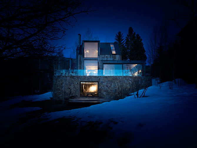 Новая жизнь тридцатилетнего шале в горах Аспена, США (24 фото)