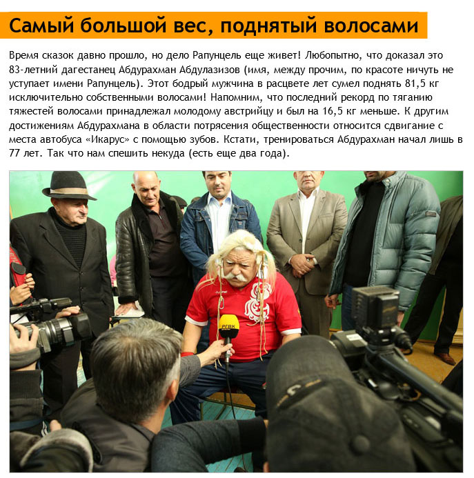 Достижения книги рекордов Гиннесса 2015