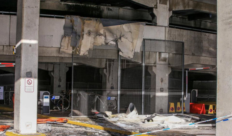 До 1600 автомобилей сожжены до тла на многоэтажной парковке в Ливерпуле