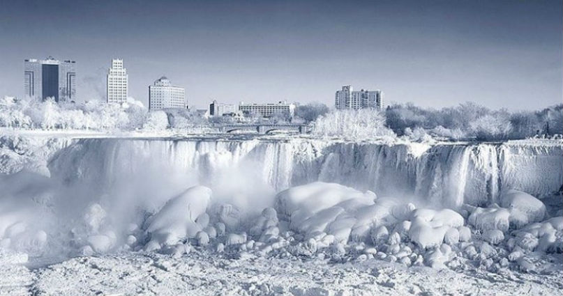 Ниагарский водопад снова «замерз»