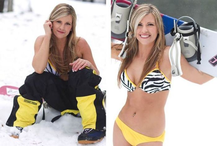 Зимние девушки (75 фото)