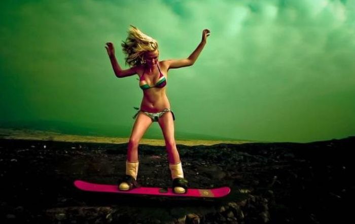 Зимние девушки (75 фото)