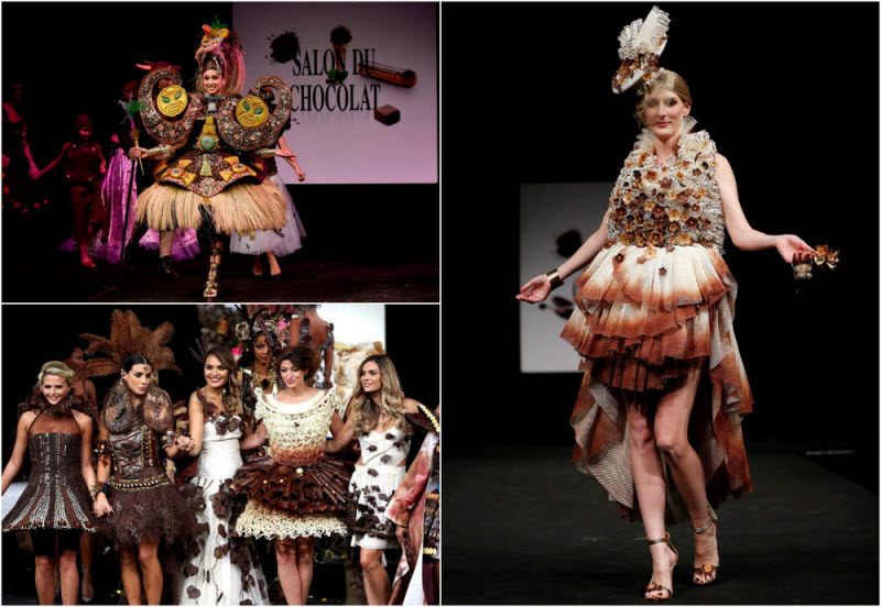 Показ мод на фестивале шоколада