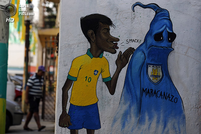 Граффити на тему ЧМ-2014 в Бразилии (15 фото)