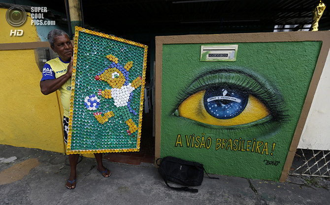 Граффити на тему ЧМ-2014 в Бразилии (15 фото)