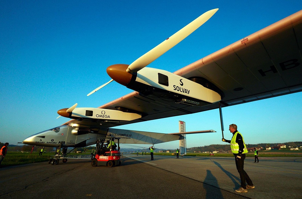 Первый полет самолета на солнечных батареях Solar Impulse 2