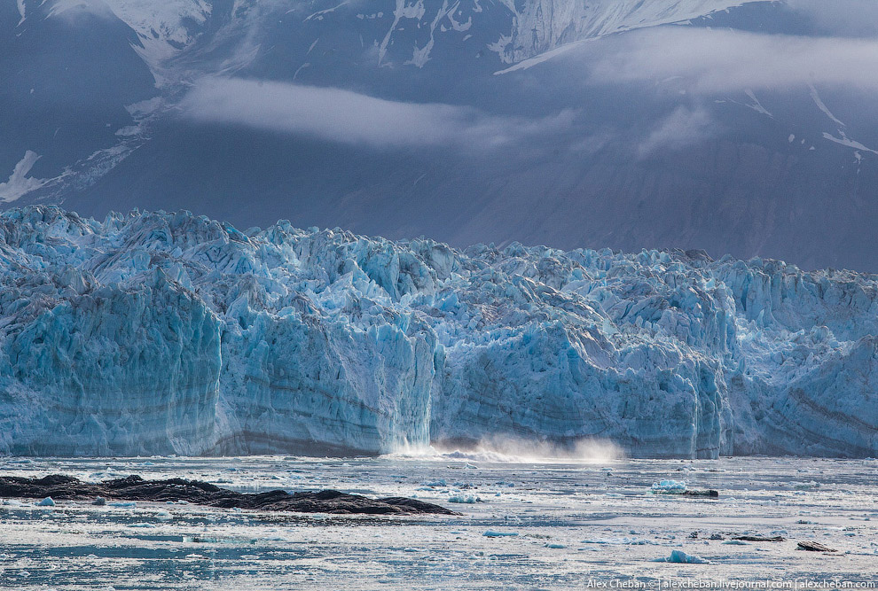 Ледник Хаббард на Аляске