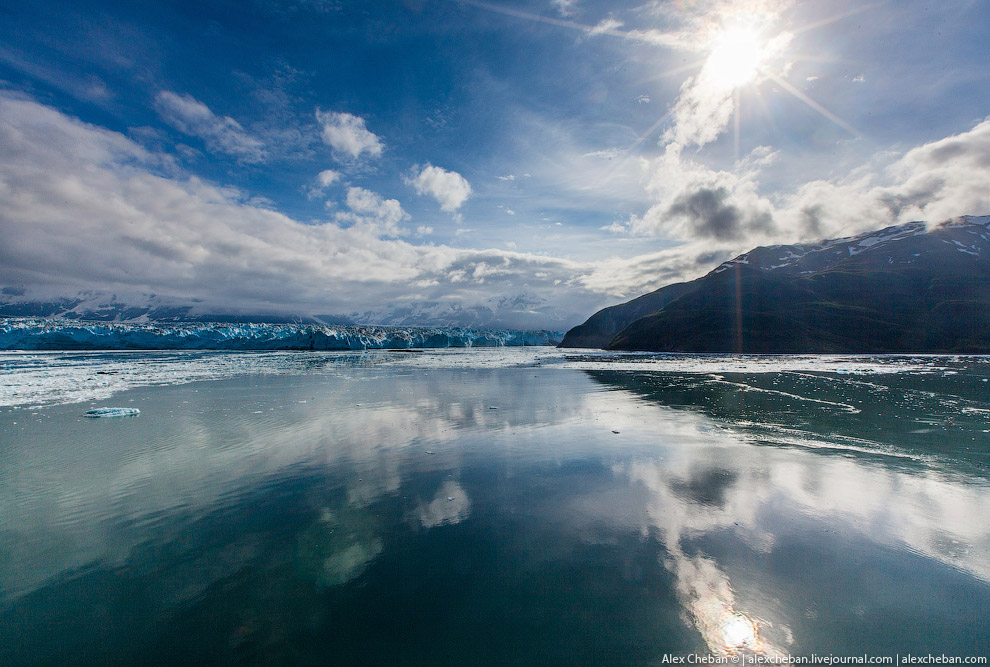 Ледник Хаббард на Аляске